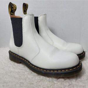 Dr. Martens 2976 YS Chelsea Boots White Smooth Leather Men’s Size 9